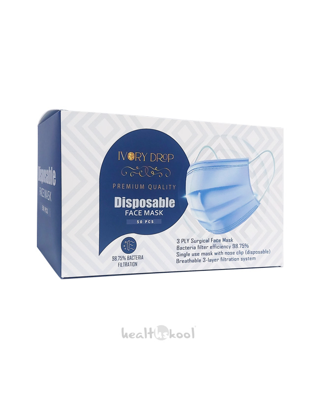IVORY DISPOSABLE MASK 3PLY 1S