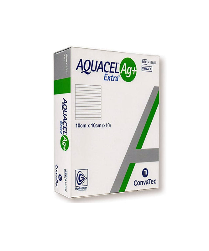 AQUACEL AG+ EXTRA DRESSINGS 10CM*10CM